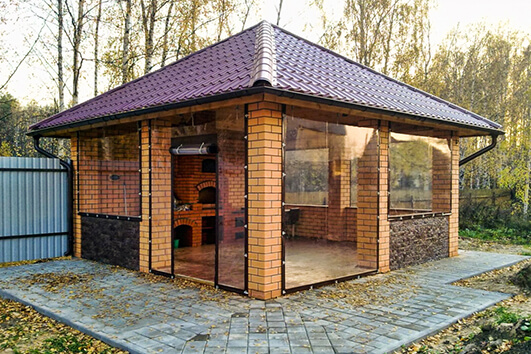 Мягкие окна для беседки