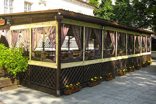 Мягкие окна для кафе или нестандартные