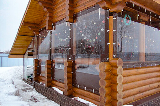 Мягкие окна для сруба